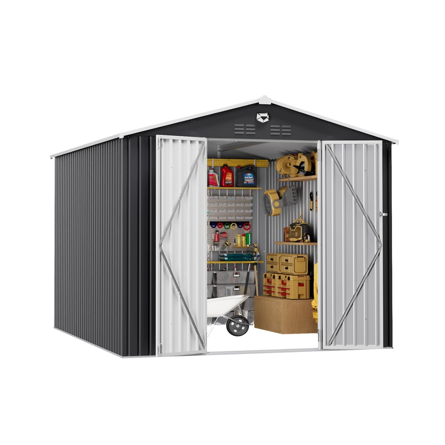 Gardening Tools Shop - 10x12 FT Metal Outdoor Storage Shed