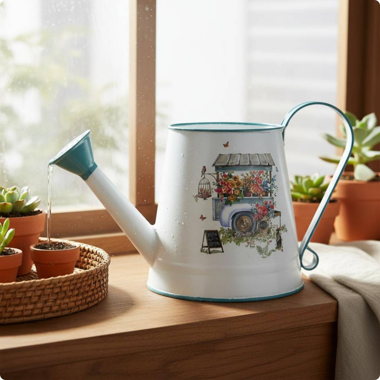 Watering Can Long Spout - Long Spout Watering Can Rustic Design