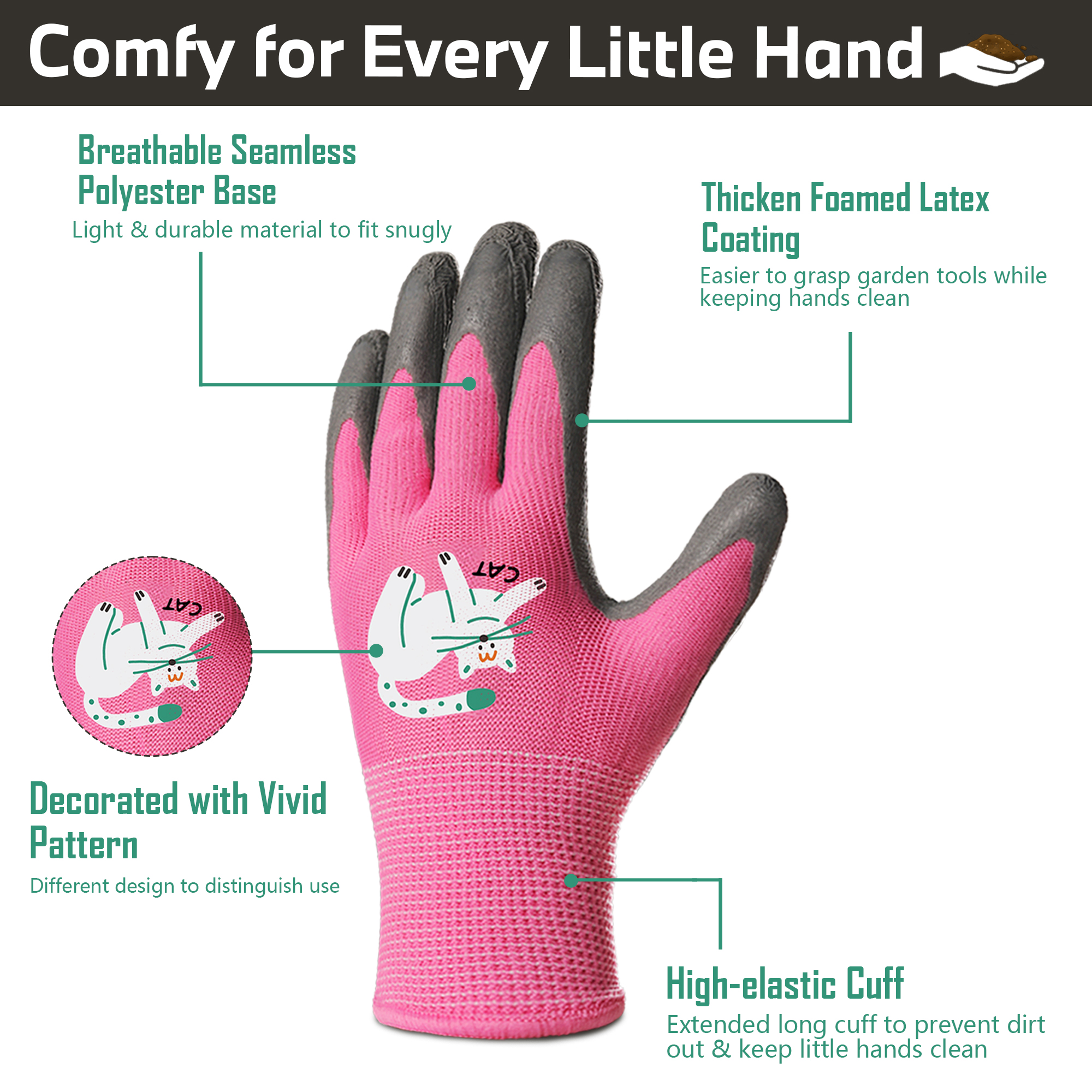 4 Pairs Kids Gardening Gloves  - Gardening Tools Kids recensione e prezzo