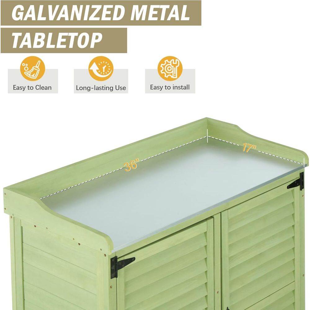 Outdoor Potting Bench with Met - Gardening Tools Toolstation recensione e prezzo