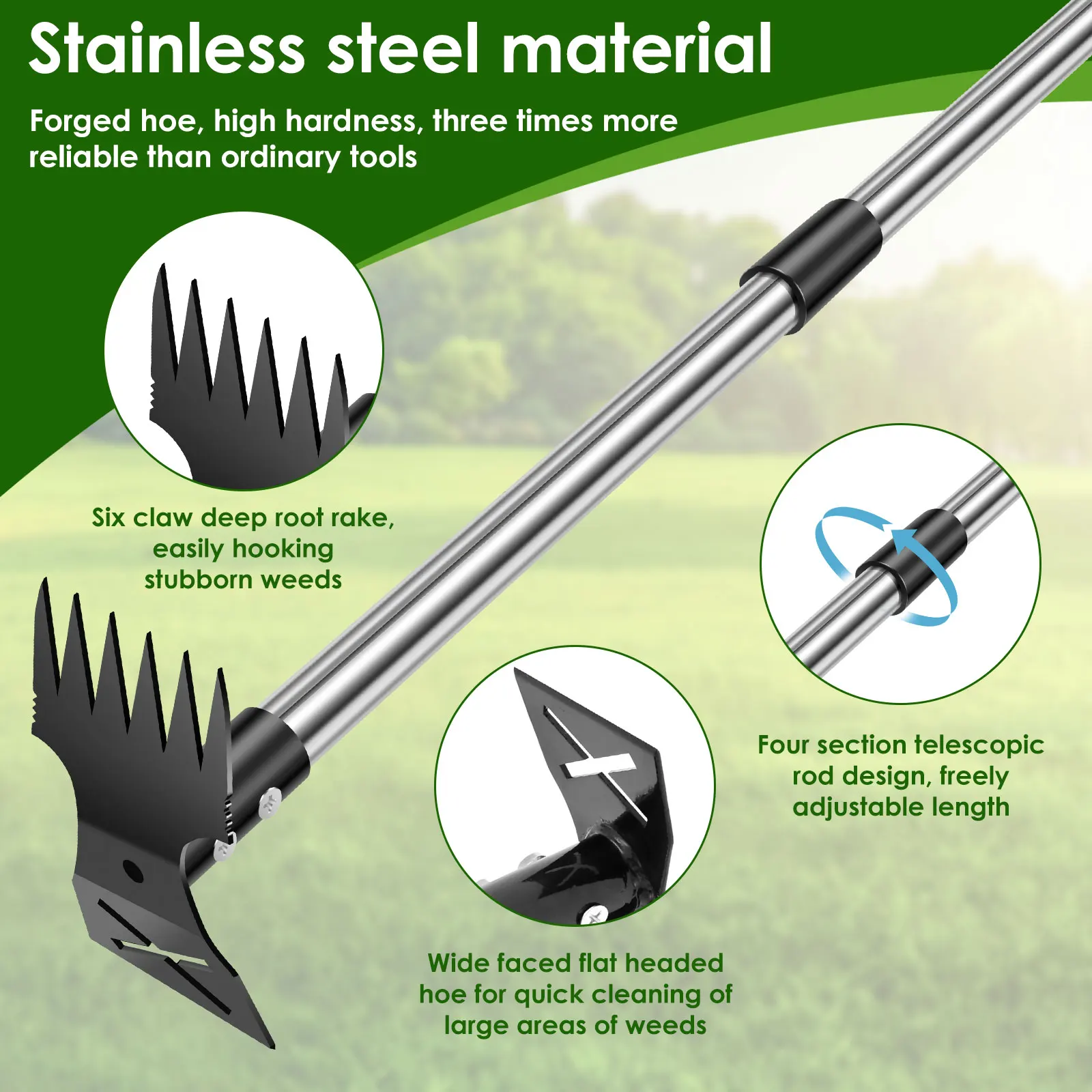 Garden Thatch Rake Stainless S - Gardening Tools To Remove Grass recensione e prezzo