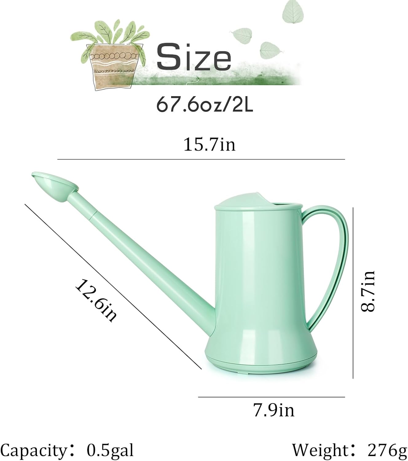 1/2 Gallon Small Indoor Plant  - Watering Can Long Spout recensione e prezzo