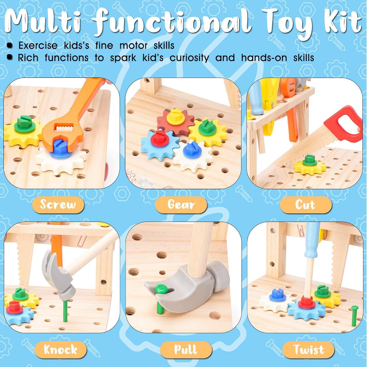 Wooden Tool Bench for Kids,Mon - Gardening Tools Kids recensione e prezzo