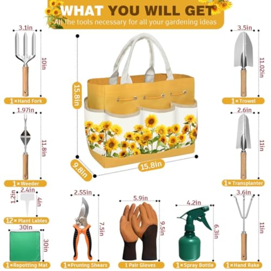 22Pcs Gardening Tools Set for  - Gardening Tools Mothers Day recensione e prezzo