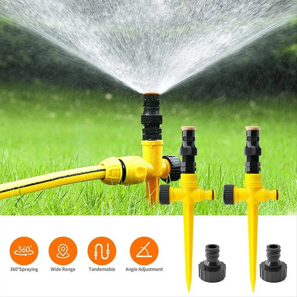 AT16 Garden Sprinkler 360° Rot - Gardening Tools Yellow recensione e prezzo