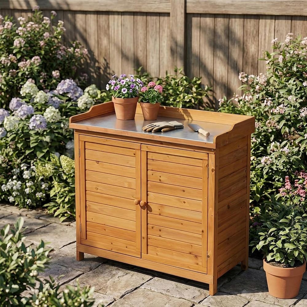 Outdoor Patio Wooden Storage C - Gardening Tools Toolstation recensione e prezzo
