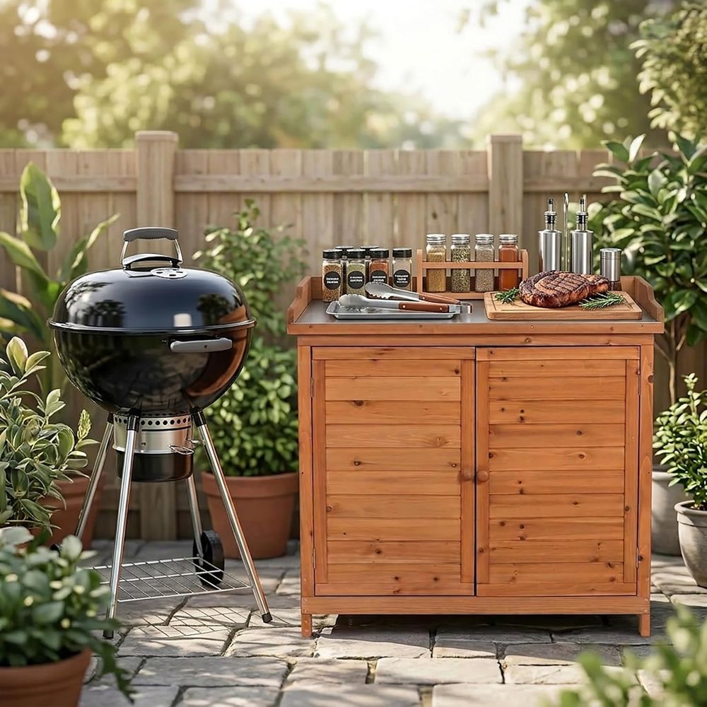 Outdoor Patio Wooden Storage C - Gardening Tools Toolstation recensione e prezzo