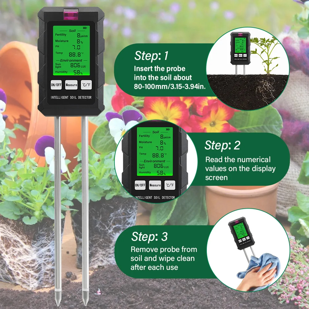 ST03 Six-in-One Soil Tester Mo - Soil Ph Meter recensione e prezzo