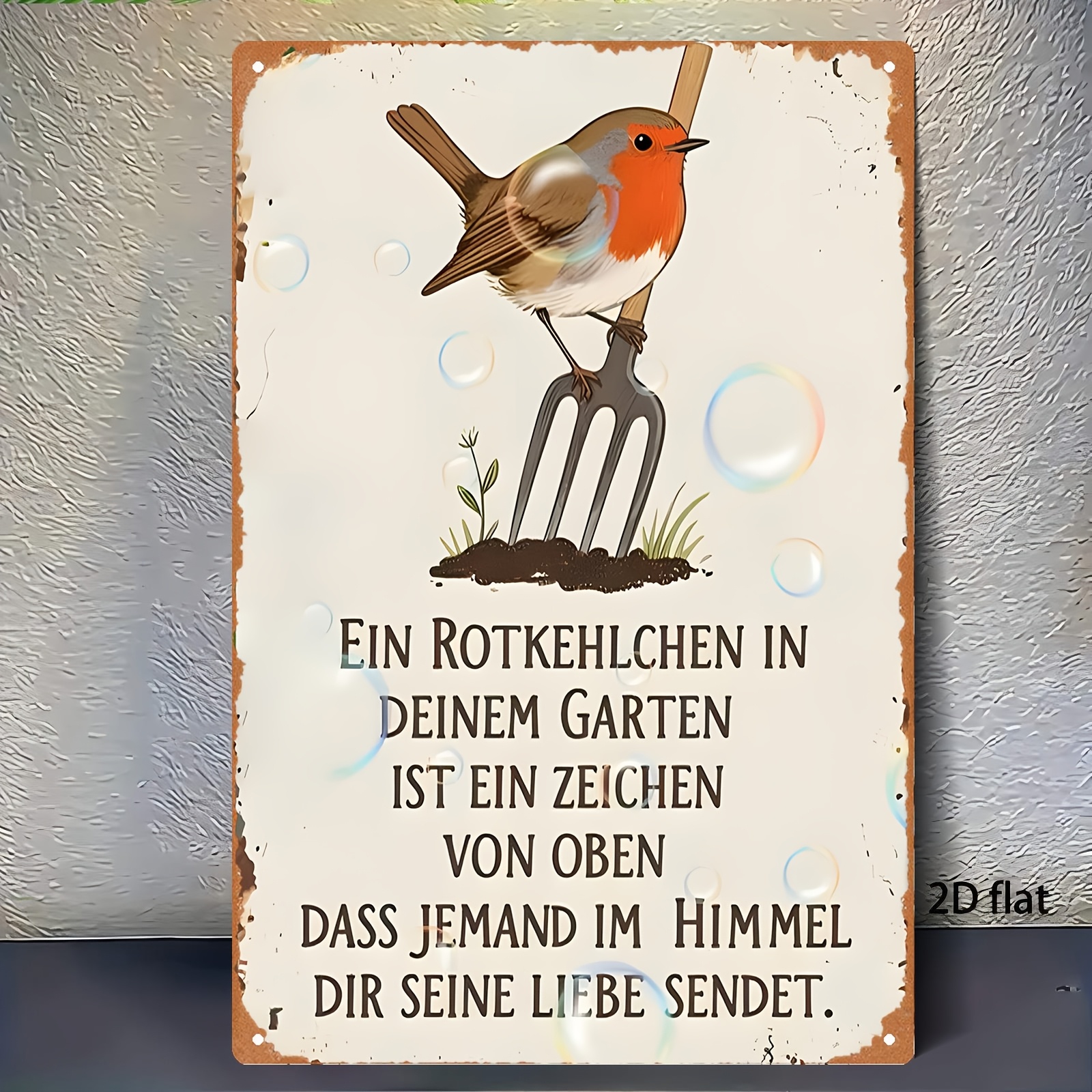 Vintage Wooden Sign Retro Bird - Gardening Tools German recensione e prezzo