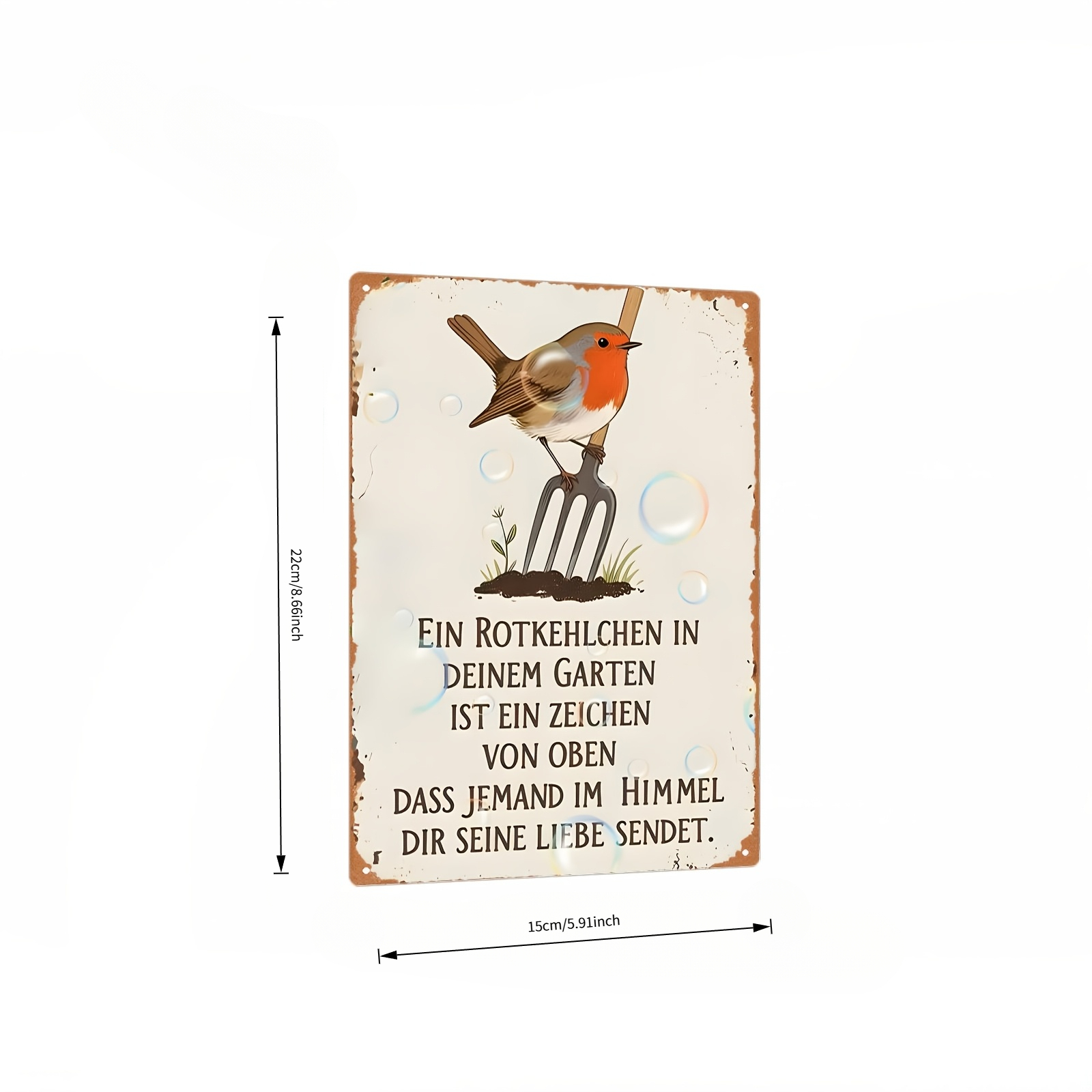 Vintage Wooden Sign Retro Bird - Gardening Tools German recensione e prezzo