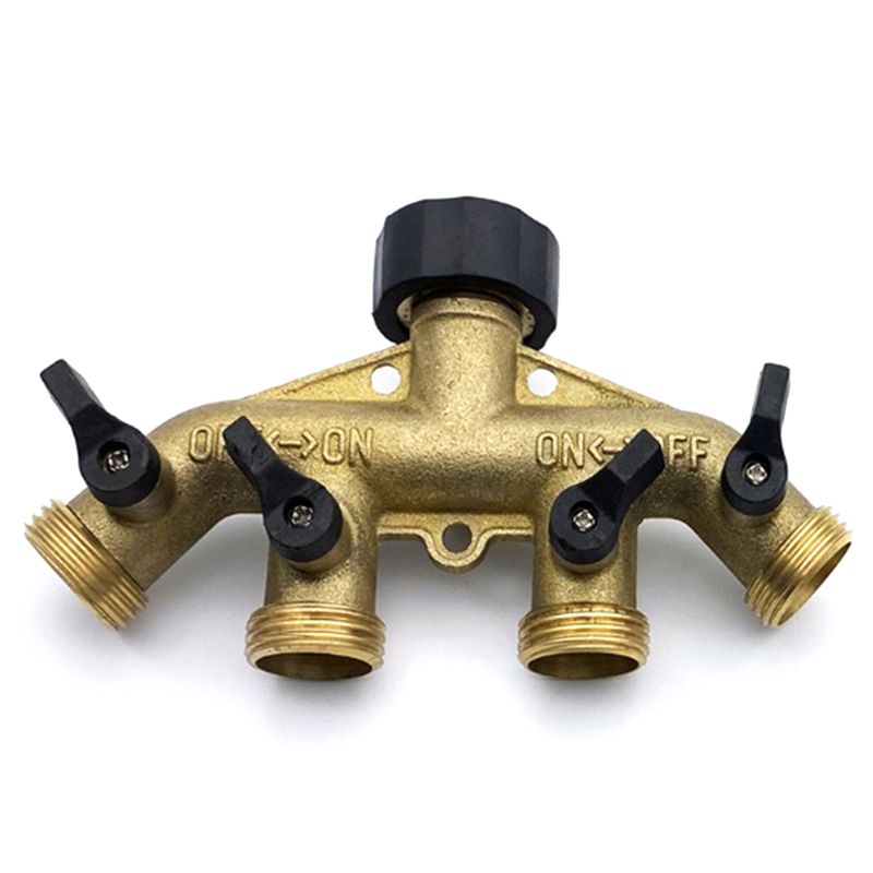 ABNQ 4 Way Brass Hose Splitter - Gardening Tools Yellow recensione e prezzo