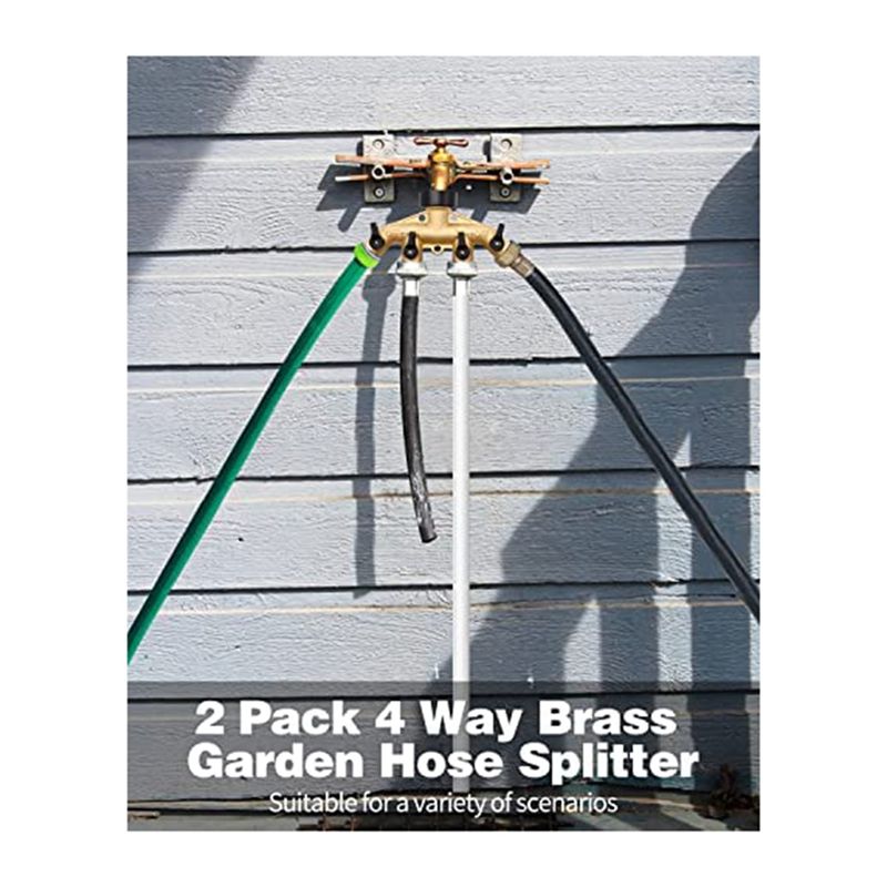 ABNQ 4 Way Brass Hose Splitter - Gardening Tools Yellow recensione e prezzo