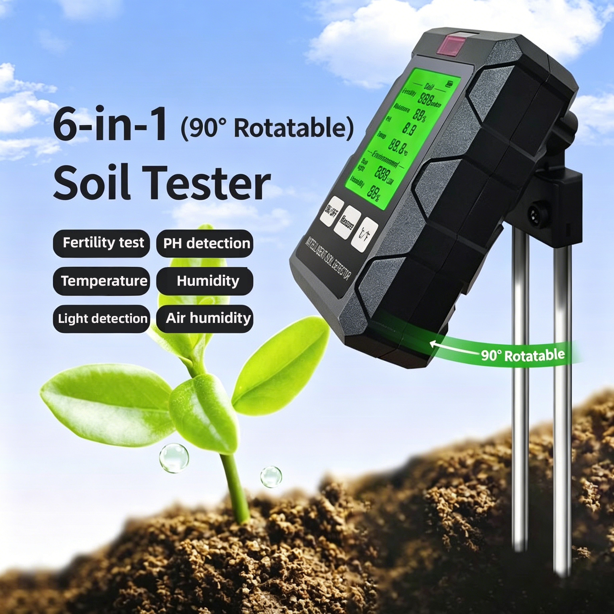 6 in 1 Soil PH Meter Sunlight  - Soil Ph Meter recensione e prezzo