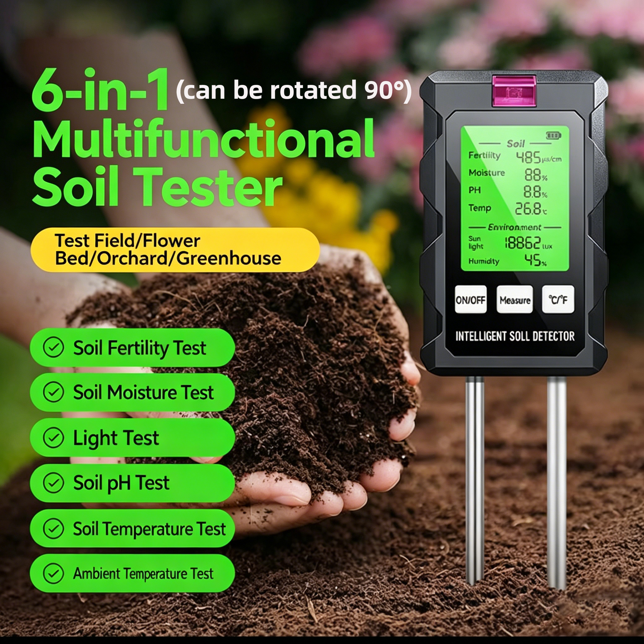 6 in 1 Soil PH Meter Sunlight  - Soil Ph Meter recensione e prezzo