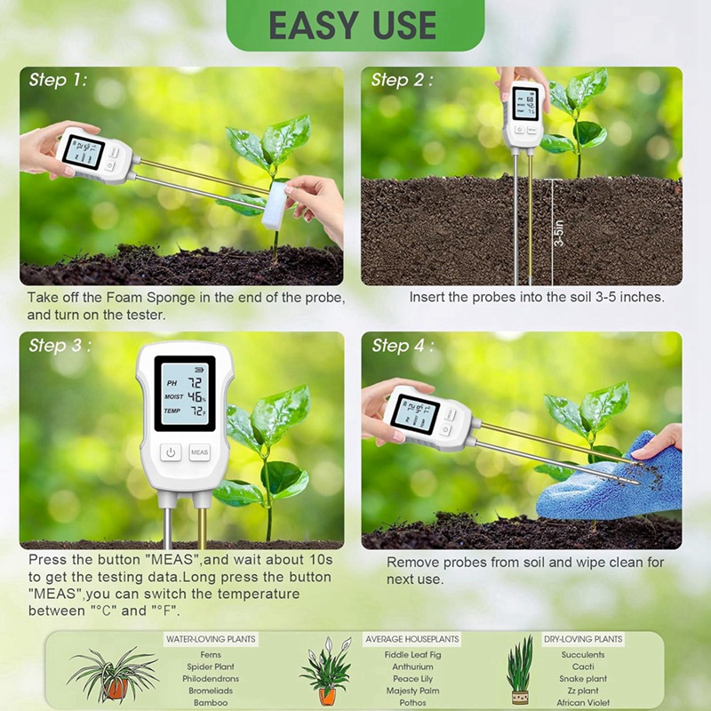 3 in 1 Soil Moisture Meter, Di - Soil Ph Meter recensione e prezzo